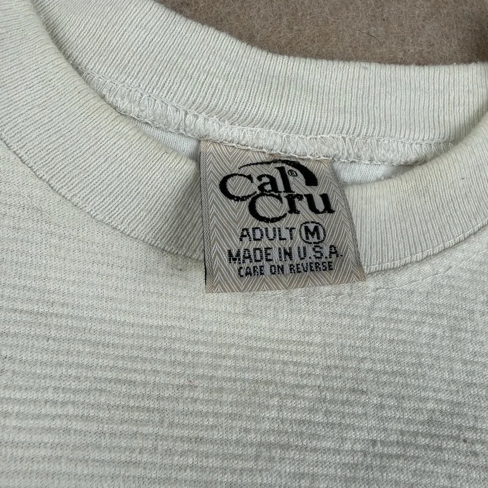 Cal Cru Shirt Mens M White‎ Space Needle Seattle USA Graphic Single Stitch Tee